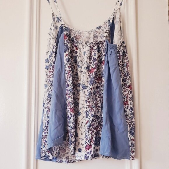 GARAGE Vintage Paisley Prairie Boho Top - Picture 3 of 7